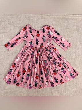 Mila & Rose Halloween Cat Twirl Dress Girls 5/6 Pink